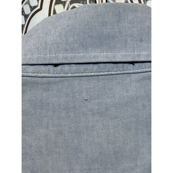 CHAPS RALPH LAUREN Mens Button Down Oxford Shirt Size 15.5 Light Blue Crown Logo - Picture 10 of 10